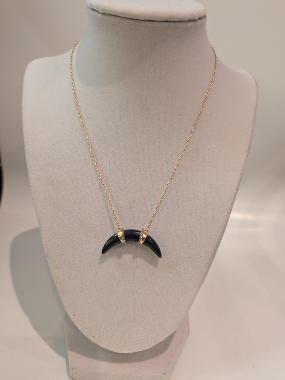 Stella and Dot Black Horn Necklace